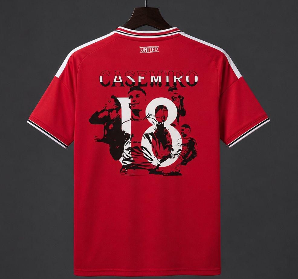 26/27 Manchester United Home Jersey with Casemiro Special Edition Print Red