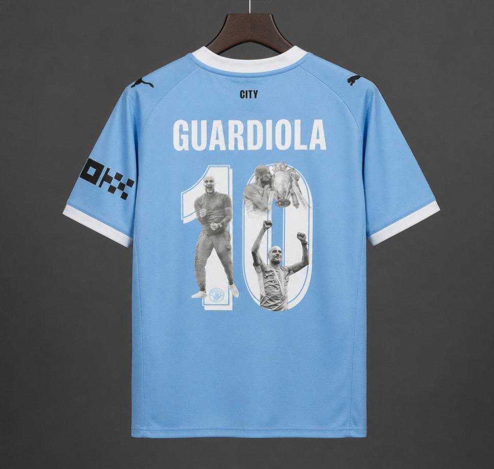 26/27 Manchester City Home Jersey With Guardiola 10 Special