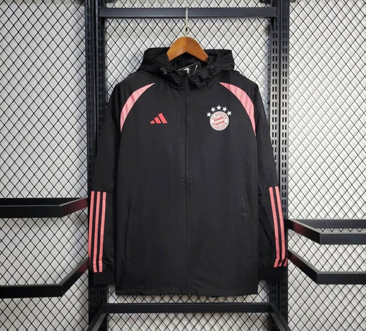 Bayern Black Windbreaker Jacket 25/26