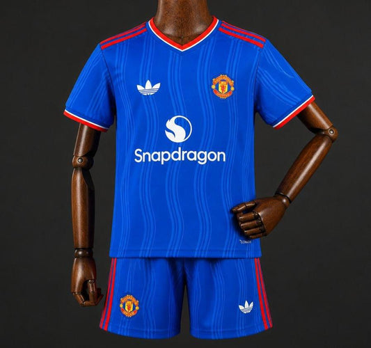 26/27 Kids Manchester United Away Blue Set
