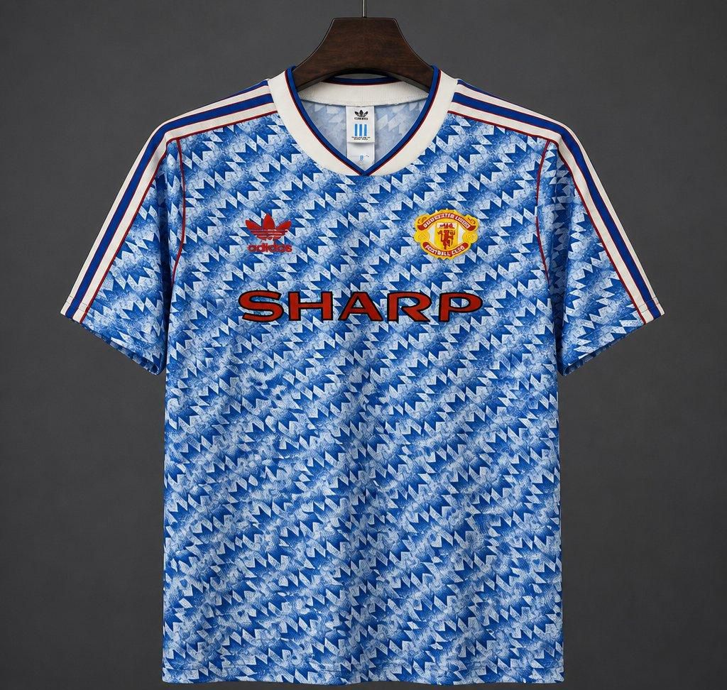 26/27 Adidas Originals Manchester United 1990-92 Remake Vintage Away Football Jersey