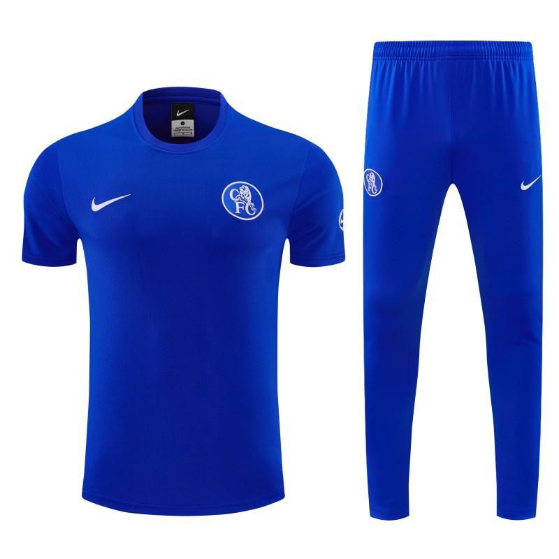 26/27 Chelsea Blue Short Sleeve Training Tee + Long Pants (Home)