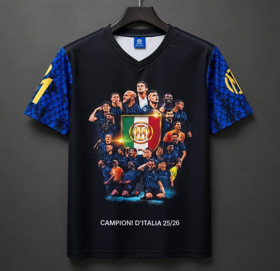 26/27 Inter Milan "Campioni d'Italia 25/26" Black T-shirt