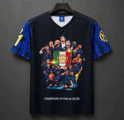 26/27 Inter Milan "Campioni d'Italia 25/26" Black T-shirt