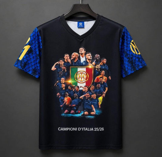 26/27 Inter Milan "Campioni d'Italia 25/26" Black T-shirt