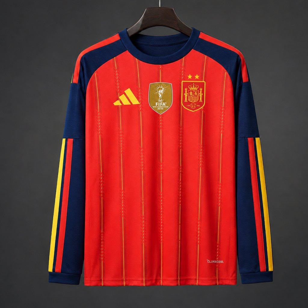 Spain Home Shirt Longsleeve World Cup Winners