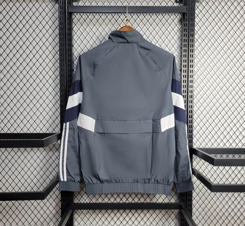 Real Madrid Grey Windbreaker Jacket
