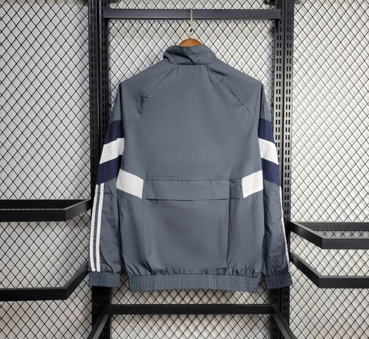 Real Madrid Grey Windbreaker Jacket